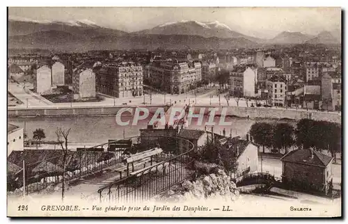 Grenoble Ansichtskarte AK Vue generale prise du jardin des Dauphins