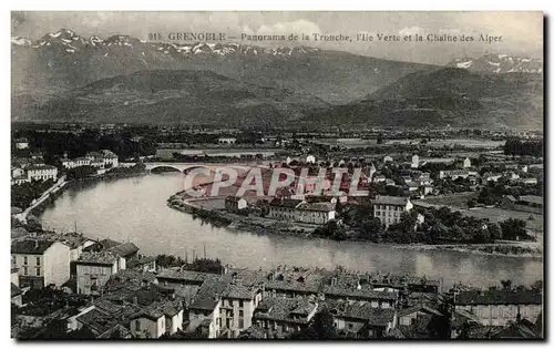 Grenoble Ansichtskarte AK Panorama de la tRonche L&#39ile Verte et la chaine des Alpes