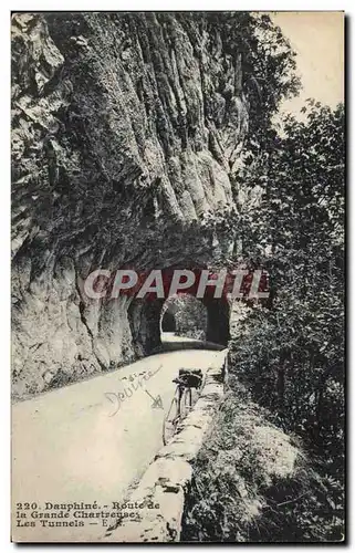 Dauphine Cartes postales Route de la Grande chartreuse Les tunnels (velo)