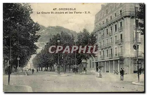 Grenoble Ansichtskarte AK le cours Saint Andre et les forts