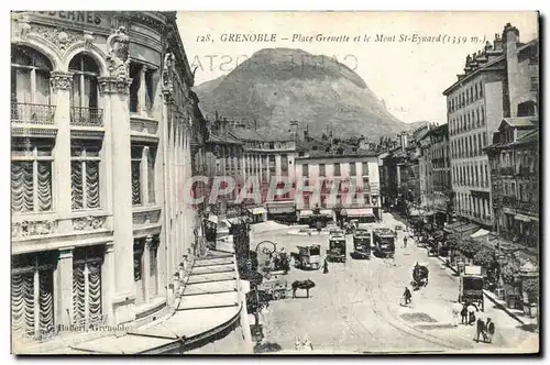 Grenoble Cartes postales Place Grenette et le Mont St Eynard (1359m)