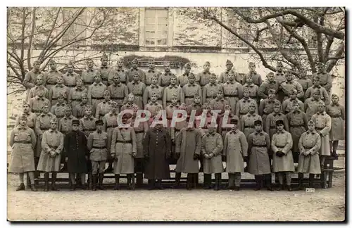 CARTE PHOTO Isere 8eme compagnie Presentation au drapeau 22 decembre 1928 (militaria)