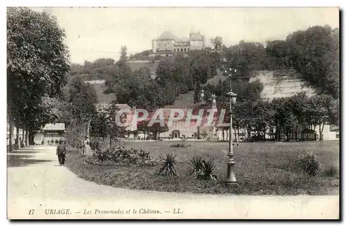 Cartes postales Uriage Les promenades et le chateau