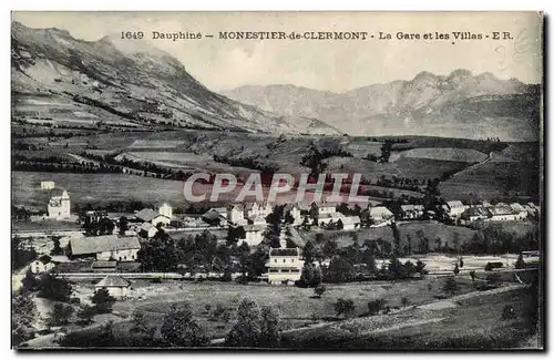 Cartes postales Monestier de Clermont La gare et les villas