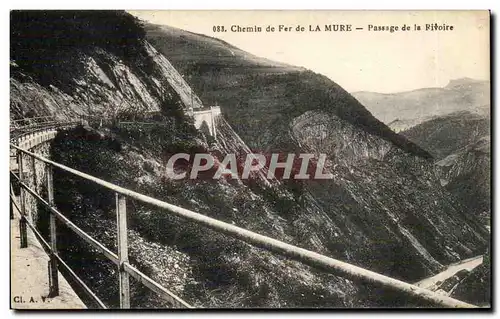 Cartes postales Chemin de fer de la Mure Passage de la Rivoire