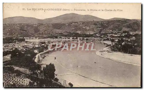 Les Roches de Condrieu Cartes postales Panorama le Rhone et la chaine du Pilat