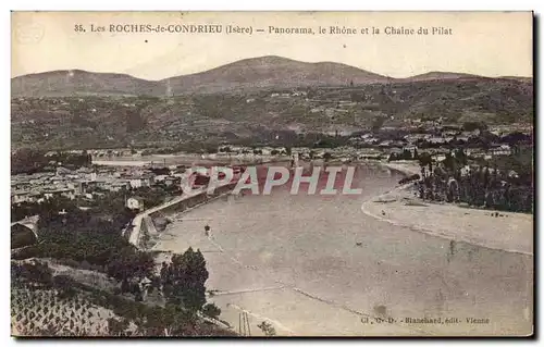 Les Roches de Condrieu Cartes postales Panorama le Rhone et le chaine du Pilat