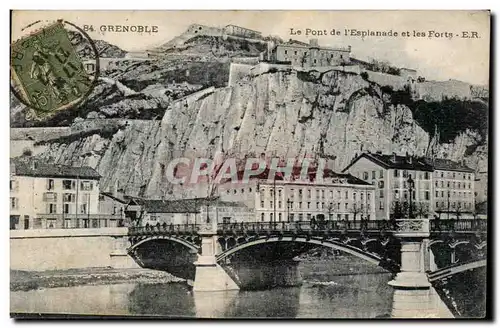 Grenoble Cartes postales Le pont de l&#39esplanade et les forts