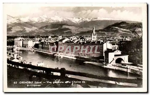 Grenoble Ansichtskarte AK Vue generale et la chaine de Belledonne