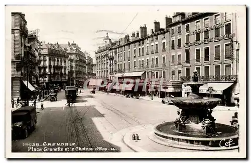 Grenoble Cartes postales Place Grenette et le chateau d&#39eau