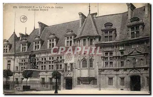 Grenoble Cartes postales Le palais de justice et statue Bayard