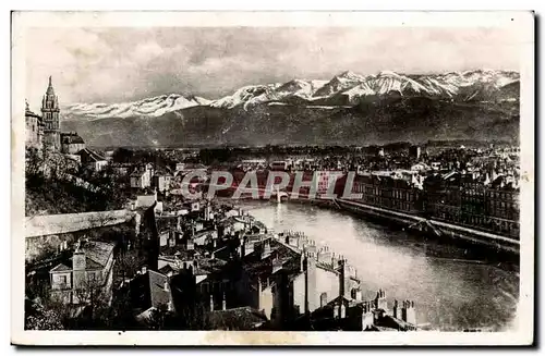 Grenoble Ansichtskarte AK Vue generale et la chaine des Alpes