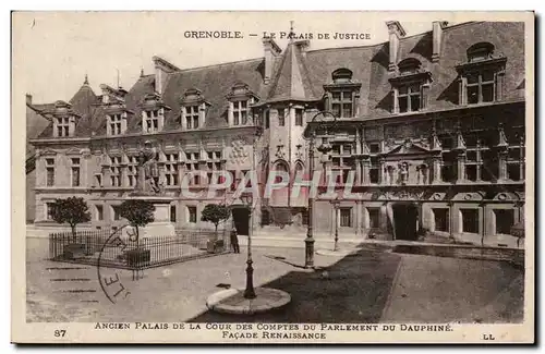 Grenoble Ansichtskarte AK Ancien palais de la cour des comptes du parlement du Dauphine Facade Renaissance