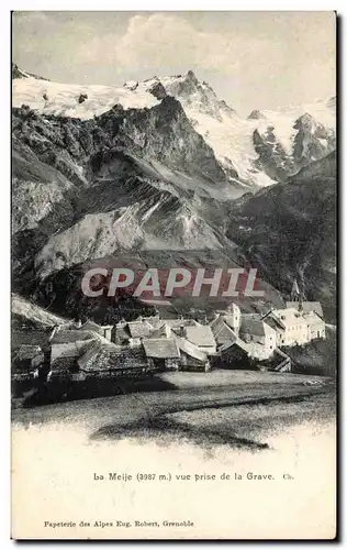 Dauphine Cartes postales La Meije vue prise de la Grave