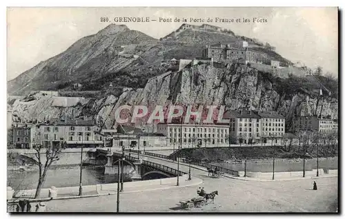 Grenoble Cartes postales Pont de la Porte de France et les forts