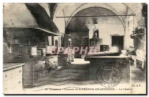 DAuphine Cartes postales Couvent de la Grande Chartreuse la cuisine