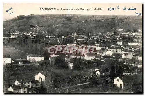 Bourgoin Cartes postales Panorama de Bourgion Jailleu