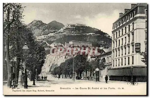 Dauphine Cartes postales Grenoble Le cours St andre et les forts