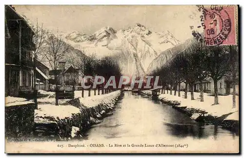 Dauphine Cartes postales Oisans La rive et le grande lance d&#39Allemont (3844m)