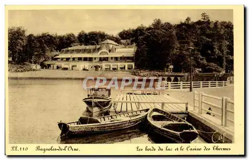 Bagnoles de l&#39orne Cartes postales Les bords du lac et le casino des thermes