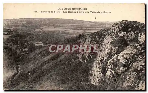 Suisse normande Cartes postales Environs de Flers Les roches d(Oitre et le vallee de la Rouvre