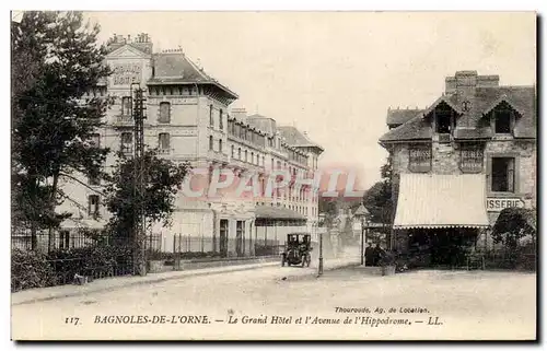 Bagnoles de l'orne Cartes postales Le grand hotel et l'avenue de l'hippodrome