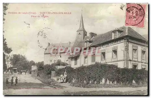 Environs de Laigle Cartes postales Saint Sulpice sur Rille Place de l&#39eglise