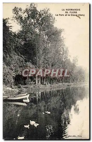 Flers Cartes postales Le parc et le grand etang