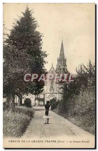 Cartes postales Abbaye de la Grande Trappe le grand portail