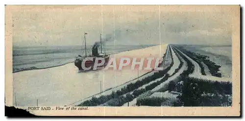 Cartes postales Port SAid View of the Canal (Egypte Egypt)
