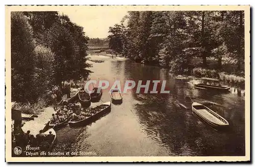 Cartes postales Belgique Belgie Houyet Depart des SArcelles et des Mouettes (bateau)