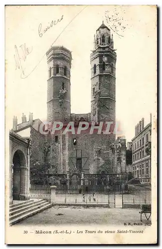 Macon - Les Tours de Vieux Saint Vincent - Ansichtskarte AK