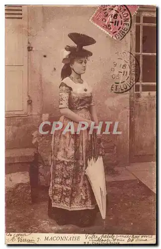 Macon - Maconaise - Femme - Folklore - Costumes - Cartes postales