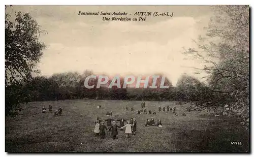 Autun - Pensionnat Saint Andoche - Une Recreation au Pre - Enfants - Cartes postales