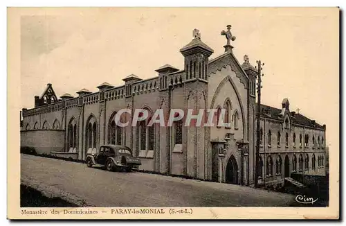 Paray le Monial - Monaster - automobile - old fashioned car - Ansichtskarte AK