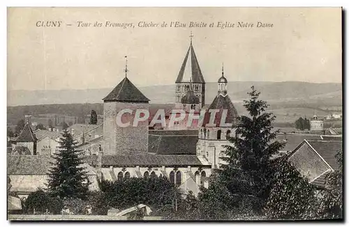 Cluny - Tour des Fromages - Clocher de l&#39Eau Benite et Eglise Notre Dame - Cartes postales