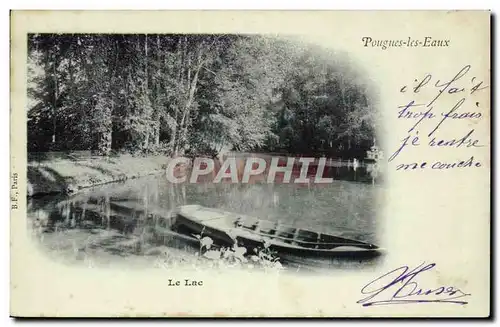 Pougues les Eaux - Le Lac - bateau - boat Ansichtskarte AK