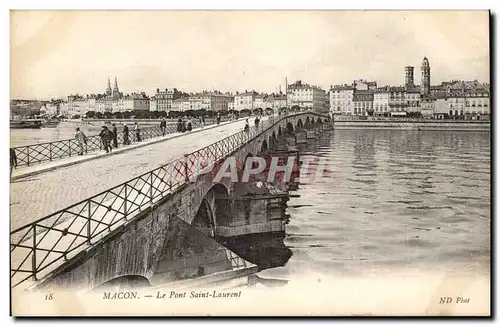 Macon - Le Pont Saint Laurent - Ansichtskarte AK