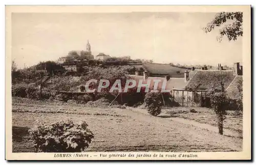 Lormes - Vue Generale des Jardins de la Route d&#39Avallon - - Cartes postales