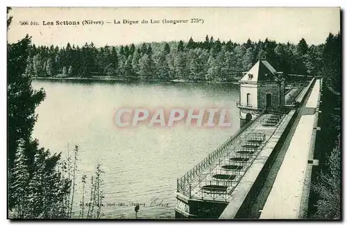 Les Settons - La Digue du Lac - Cartes postales