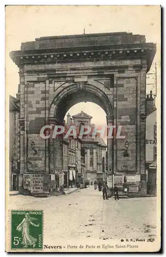 Nevers - Porte de Paris - Eglise Saint Pierre - Cartes postales