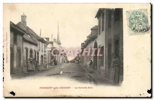 Cartes postales Perreux pres Cahrny La grande rue