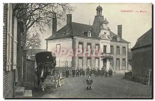 Sormery Cartes postales La mairie (enfants)