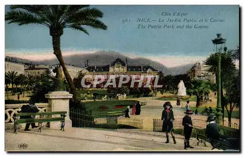 Nice - Le Jardin Public et le Casino - enfant - jouet - Ansichtskarte AK