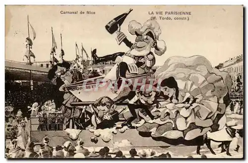 Nice - Carnaval de Nice - La Vie Parisienne - vin - wine - humour - Cartes postales