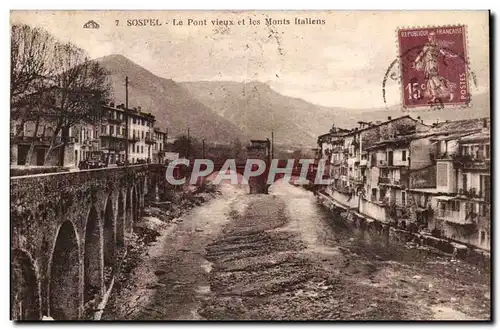 Sospel - Le Pont Vieux et Les Monts Italiens - Cartes postales