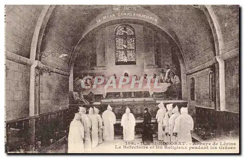 Ile St Honorat - L&#39Abbaye de Lerins - Le Refectoire et les religeuses pendant les Graces - Cartes postales