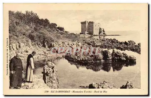 Ile St Honorat - Monastere Fortifie - Bord de Mer - Ansichtskarte AK