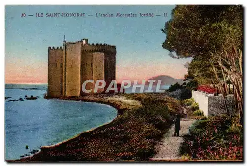 Ile St Honorat - L&#39Ancien Monastere Fortifie - Ansichtskarte AK