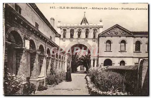 Ile St Honorat - Abbaye de Lerins Portique d&#39entree - Cartes postales